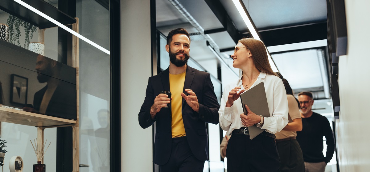 Business people walking