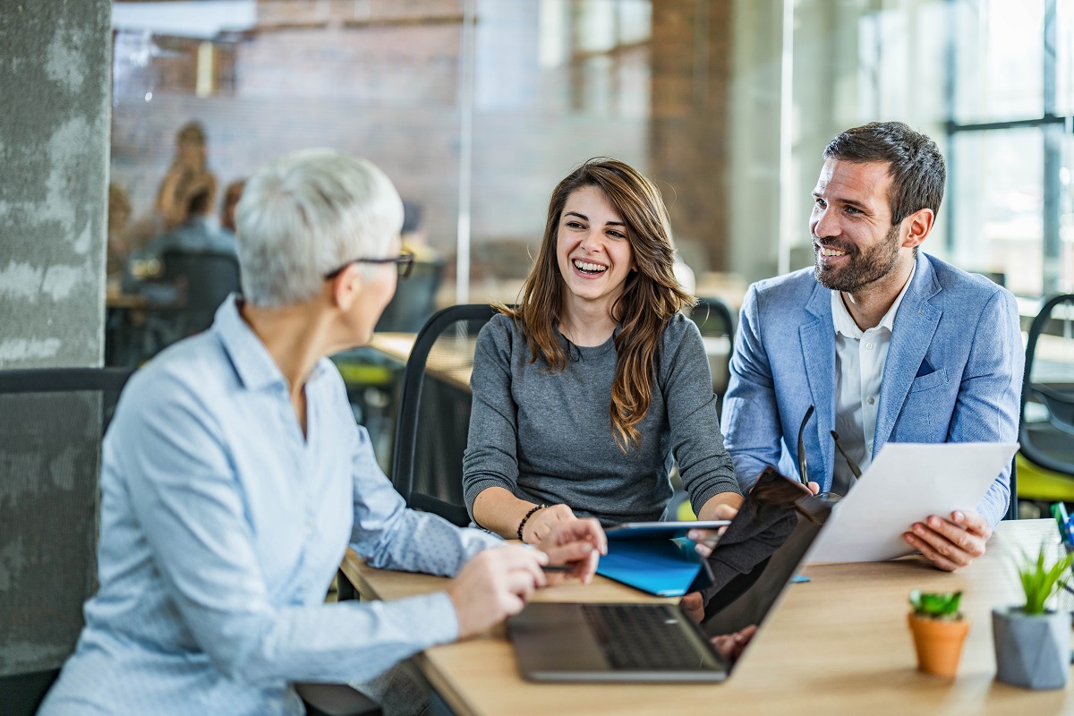Couple meeting a professional advisor