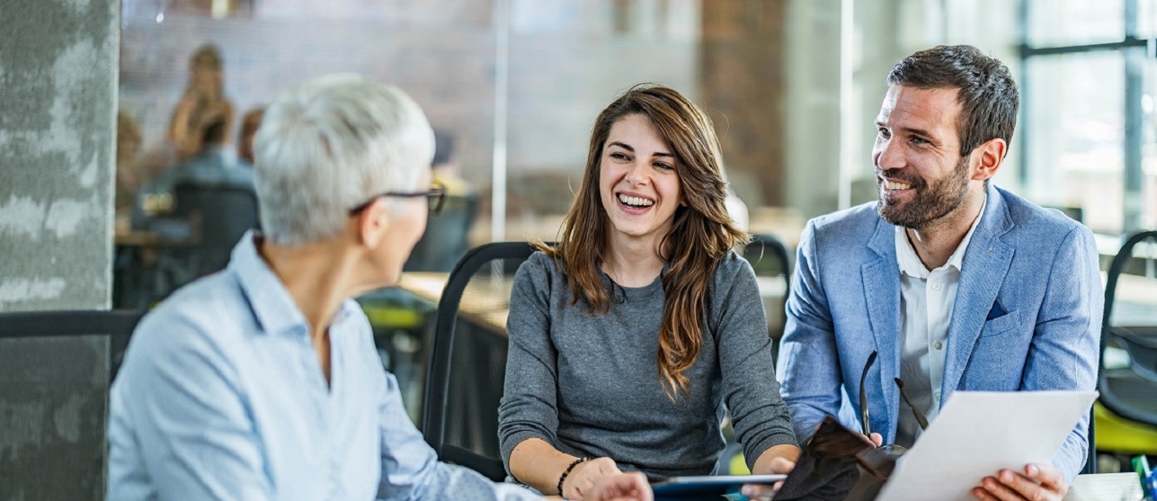 Couple meeting with an advisor